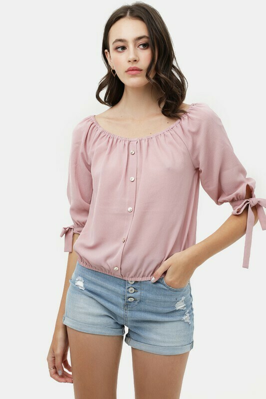 Off Shoulder Buttons On Front