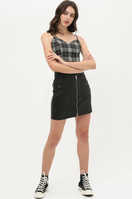Faux Leather Skirt