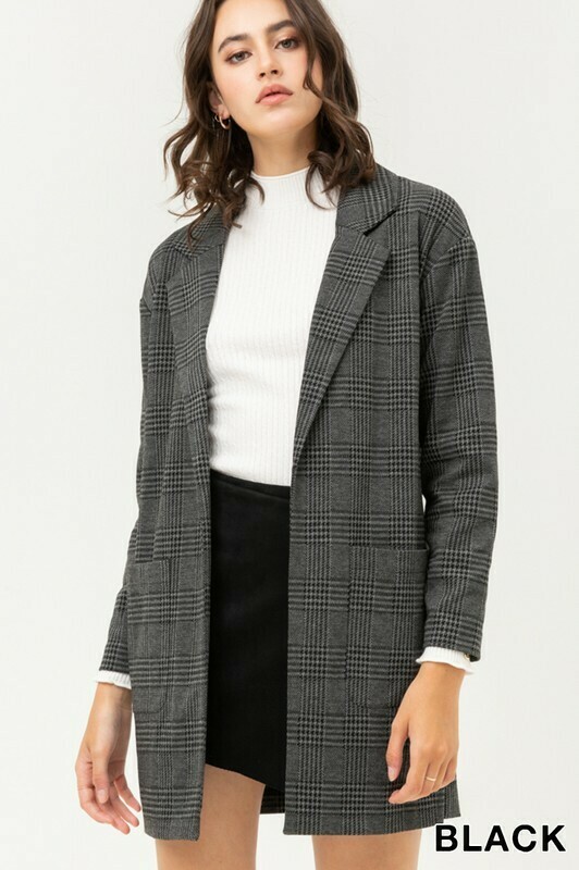 L/S Pattern Jacket Black
