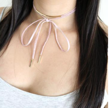 Wrap Choker Pink