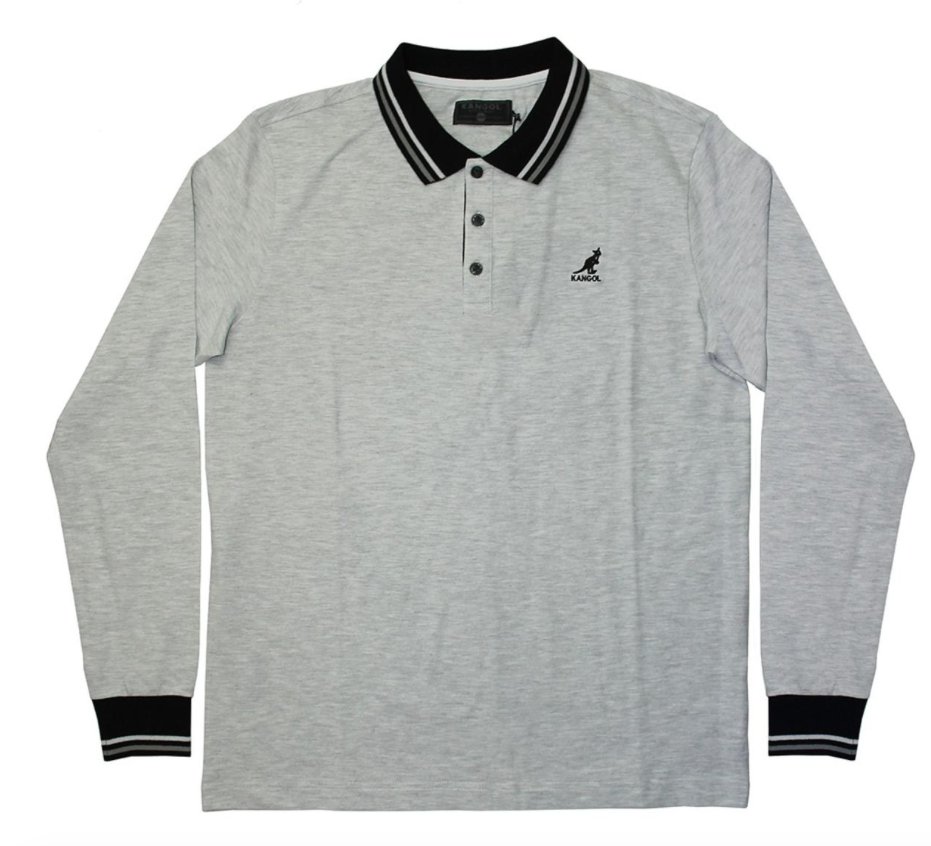 Ash Grey Polo L/S