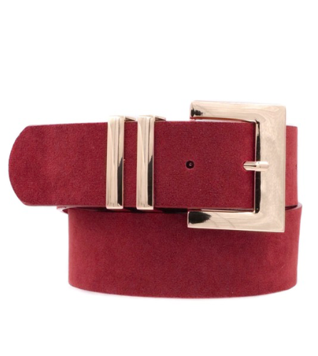 PB38804 Burgundy Faux Belt