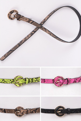PB7503 Snakeskin Thin Belt