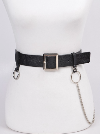 PB7714 Black Gold Silver Belt