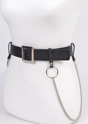 PB7714 Black Gold Silver Belt