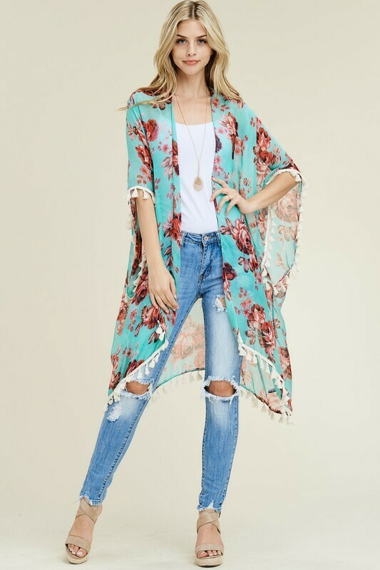 Floral Cardigan Mint