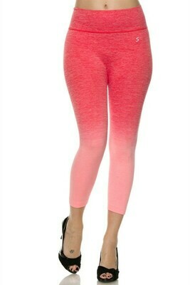 Capri Stretchy Leggings Coral