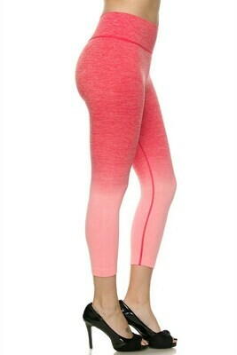 Capri Stretchy Leggings Coral