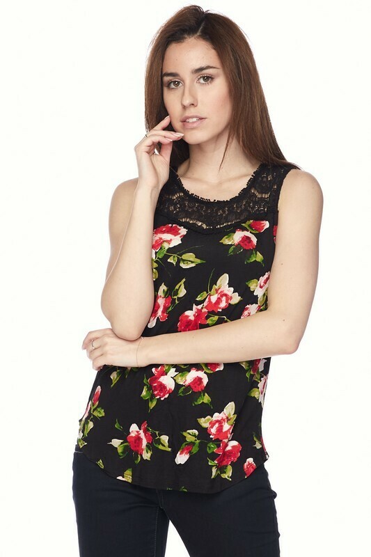 Floral Tunic Top OFF WHITE
