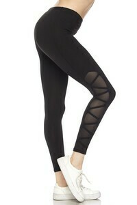 Mesh Active Leggings Black