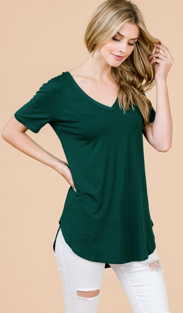Modal Vneck Tee Hunter