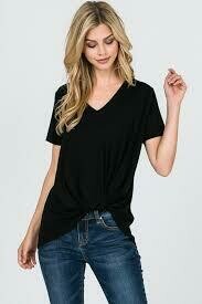 V-neck Tee Black