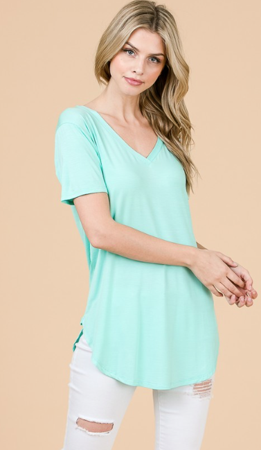 V-neck Tee Mint