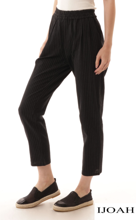 Stripe Work Pants Black