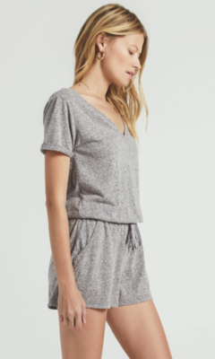 Washepia Triblend Romper Washed Black