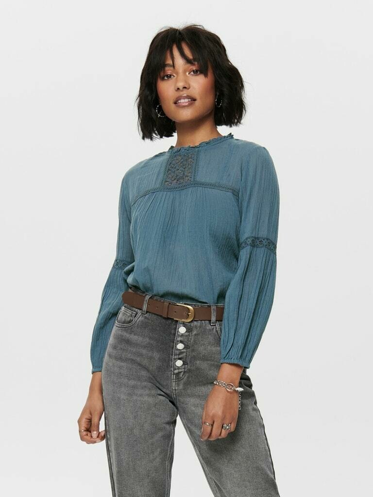 Christie lace DNM Blouse Blue