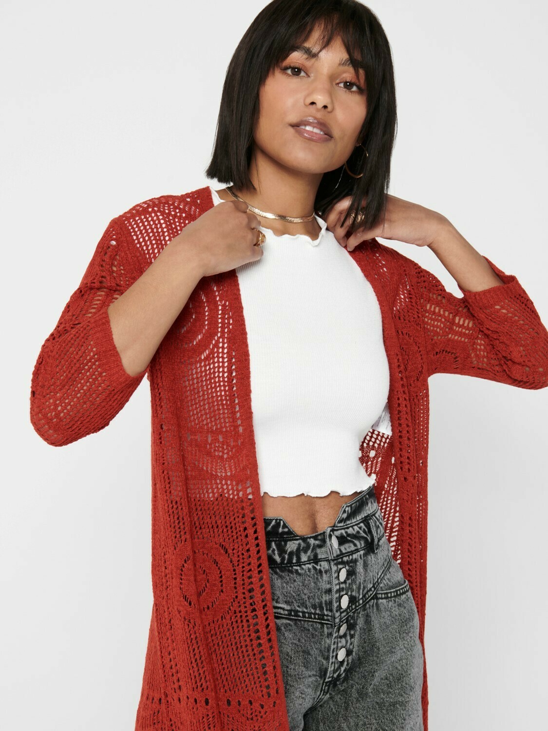 Kofi Kimono KNT Denim Paprika