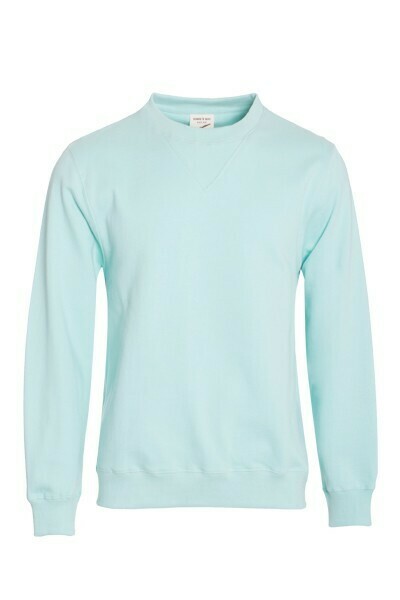 Men's Crew Neck Fleece Shirt Turquoise