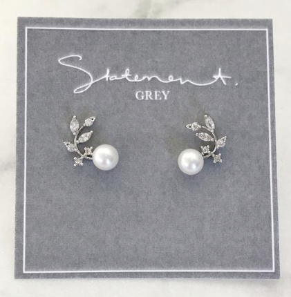 Crystal Leaf Earring 