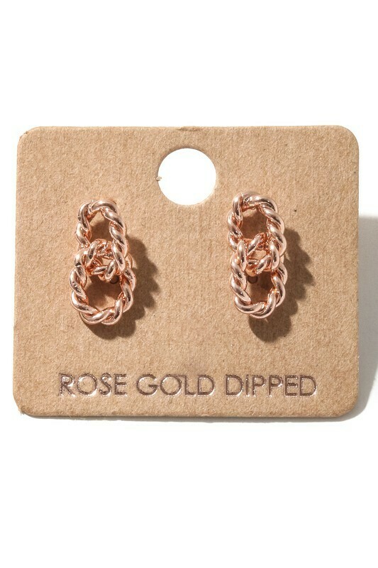 KE3895 Earrings Rosegold