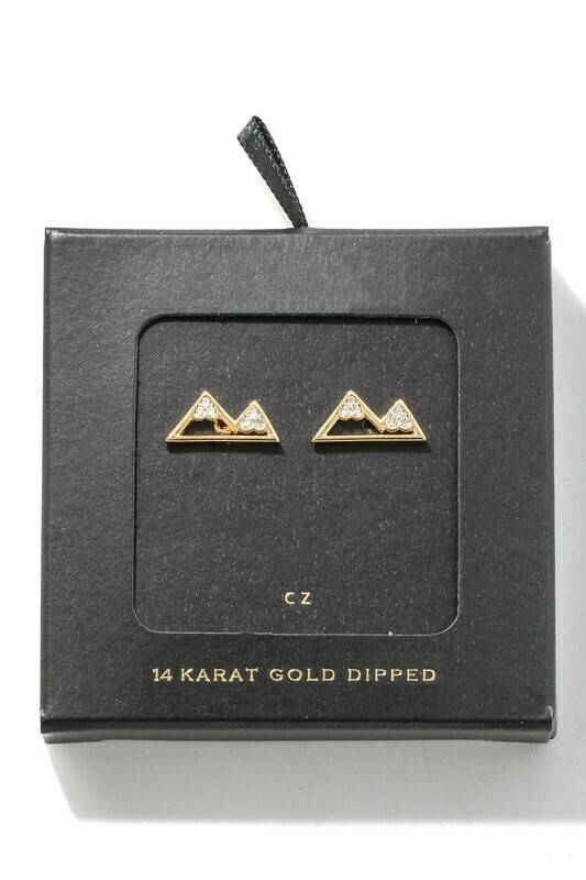 SB10407 Mountain Earring-Gold