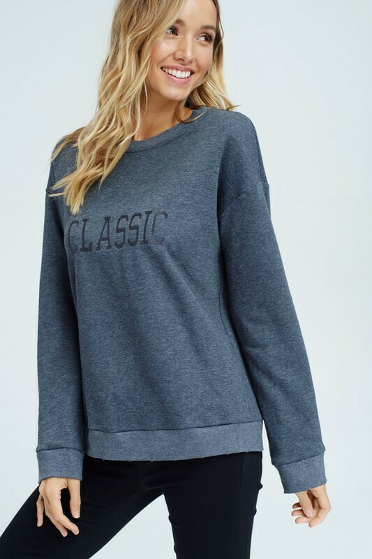 Ella Classic Top Charcoal