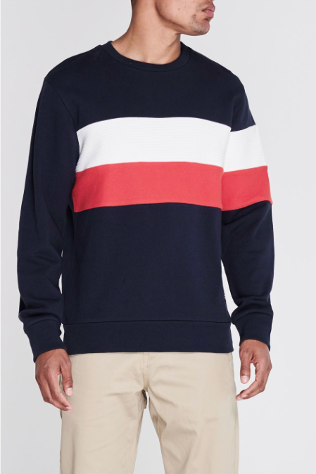 Block Sweater Crew Neck Total Eclipse