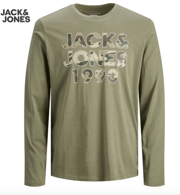 Dusty Olive L/S Tee Slim Crew Neck