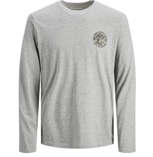 Light Grey L/S Tee Slim Crew Neck