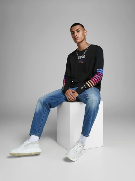 L/S Crew Neck Black Slim