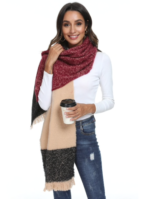 BL070-102 Winter Scarf Burgundy