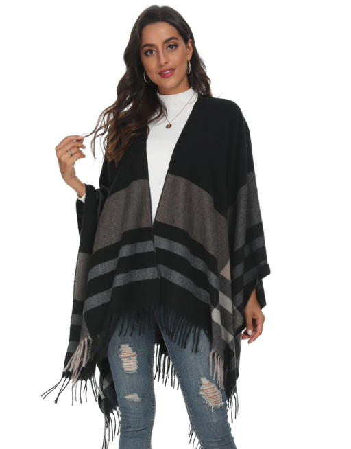 CP120-119 Poncho Black