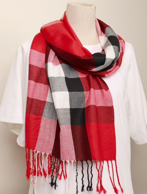 SF001-343 Winter Scarf Burgundy