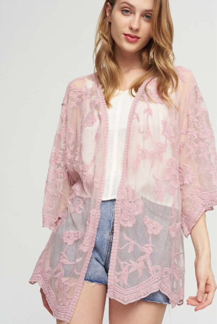 ST120-15 Short Cardigan Light Pink