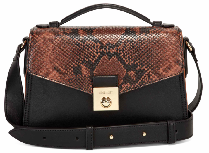 Lux Lock Crossbody PU Black Multi