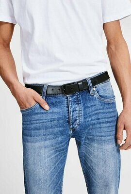 Jack&amp;Jones Lee Leather Belt-Black