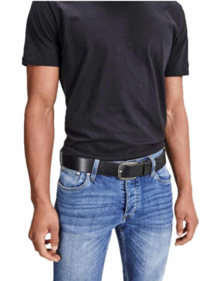 Jacpaul Leather Belt- Black