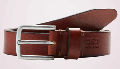 Jack&amp;Jones Lee Leather Belt-  Mocha Bisque