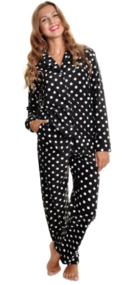 Whtdot Cozy Fleece Collar Pajama Set with Pockets