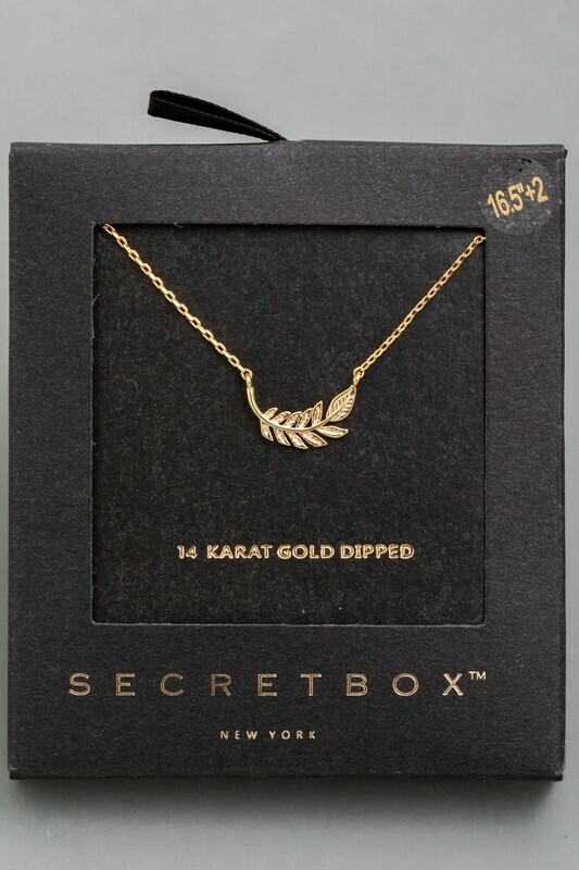 28836GD Leaf Necklace