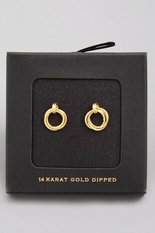 17472GD Circle Gold Dipped Gold
