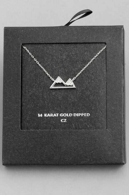 SB20353 Mountain Necklace-Silver