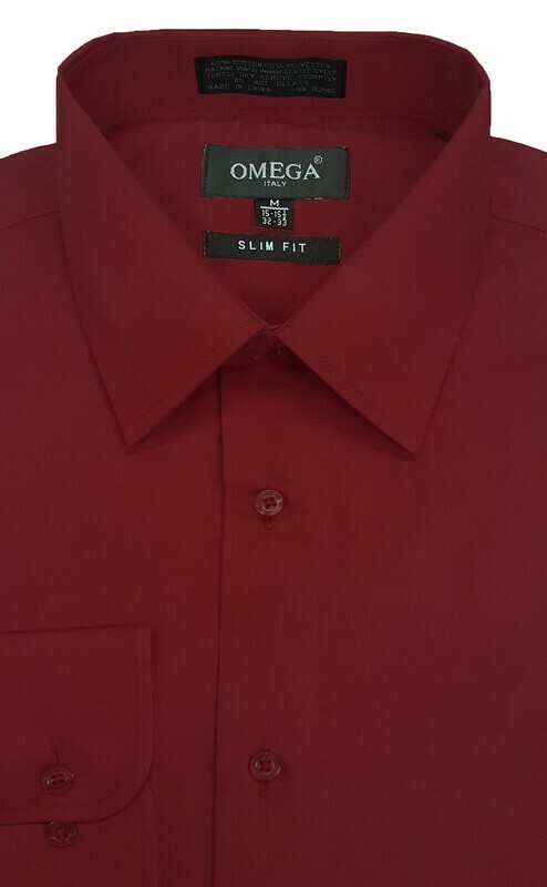 Men's Burgundy Dress Shirts