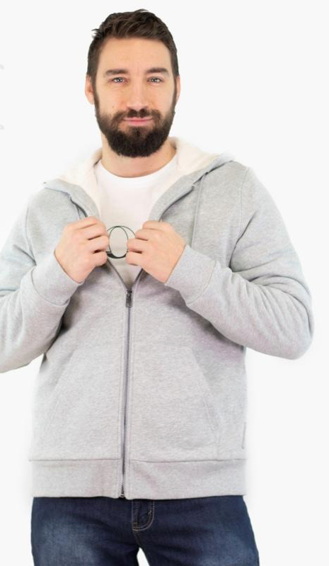 MK Men Heather Grey Hoodie