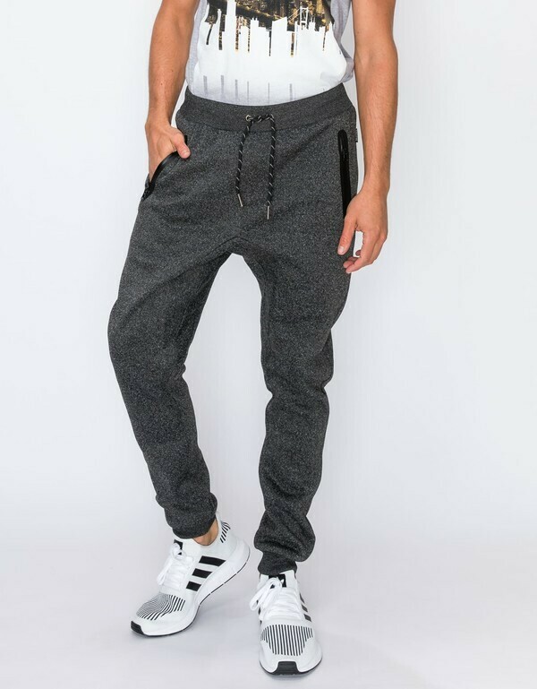 Dover Quilted Zip Joggers Black