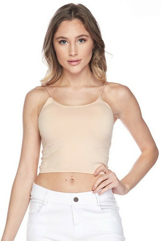 Basic Cropped Camisole tops Nude