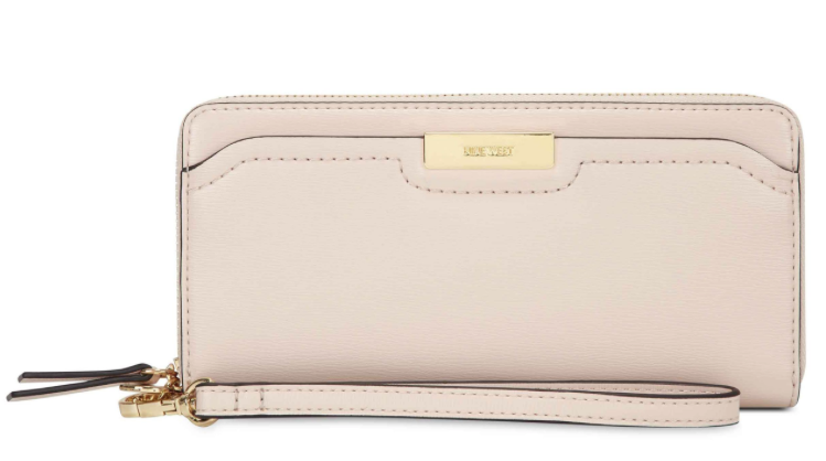 Kennedy Zip Around Wristlet PU Rose