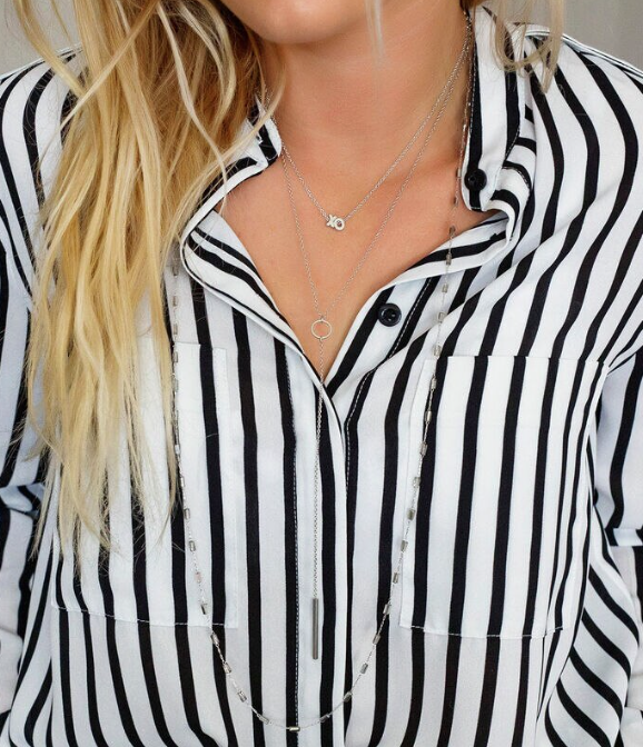 XO Necklace Brushed Fuch