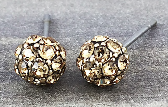 E236 Gold Ball Stud Earring