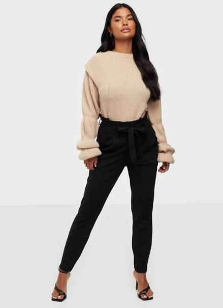 VMEva Loose Paperbag Pant Black